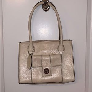 pelle studio white leather bag